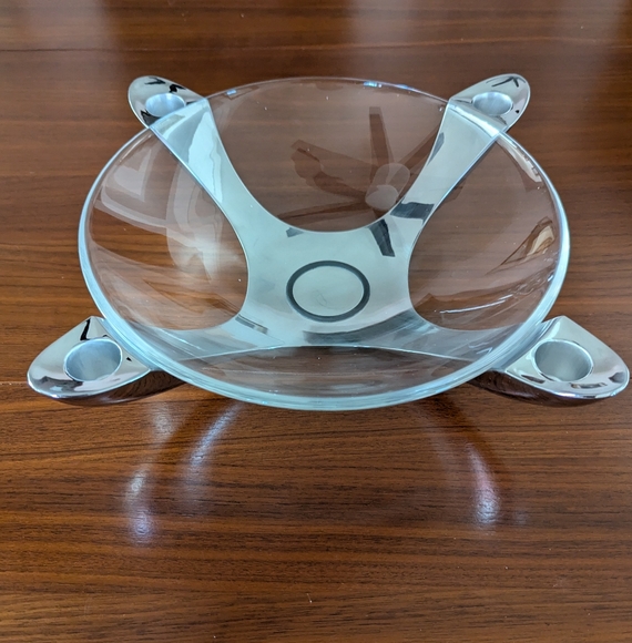 Stelton Other - Stelton Stainless X-30 4 Lights Candle Holder Centerpiece 14.5" Large Dish